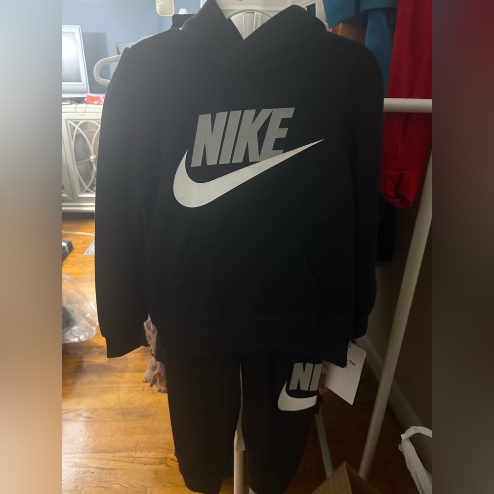 Nike Black Tracksuit with White Logo